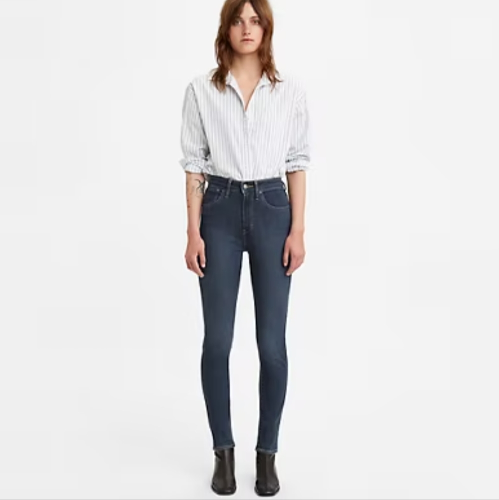 Levi's 721 High Rise Skinny Jeans Size 27w 32l